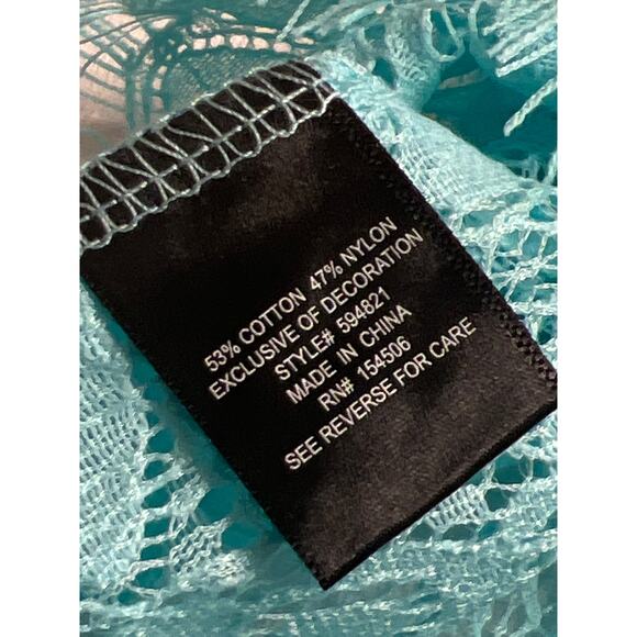 Colleen Lopez Baby Blue Lace Bell Sleeve Dress Size Medium nwt - Picture 7 of 8